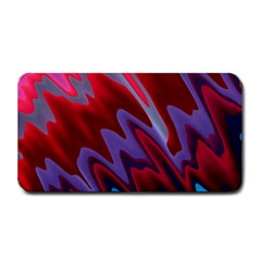 Red Blue Zig Zag Waves Pattern Medium Bar Mats