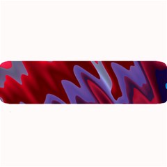 Red Blue Zig Zag Waves Pattern Large Bar Mats