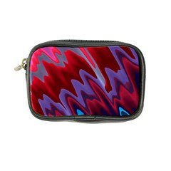 Red Blue Zig Zag Waves Pattern Coin Purse