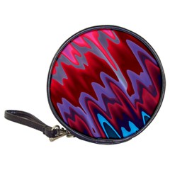 Red Blue Zig Zag Waves Pattern Classic 20-CD Wallets