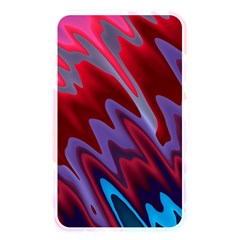 Red Blue Zig Zag Waves Pattern Memory Card Reader (Rectangular)