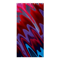 Red Blue Zig Zag Waves Pattern Shower Curtain 36  x 72  (Stall) 