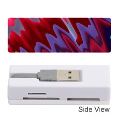 Red Blue Zig Zag Waves Pattern Memory Card Reader (Stick)