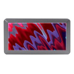 Red Blue Zig Zag Waves Pattern Memory Card Reader (Mini)