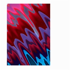 Red Blue Zig Zag Waves Pattern Large Garden Flag (Two Sides)