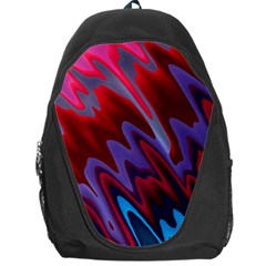 Red Blue Zig Zag Waves Pattern Backpack Bag