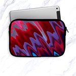 Red Blue Zig Zag Waves Pattern Apple iPad Mini Zipper Cases Front