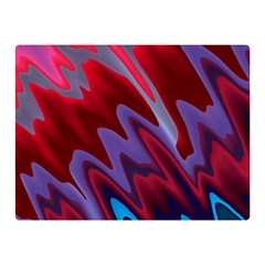 Red Blue Zig Zag Waves Pattern Double Sided Flano Blanket (Mini) 