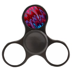 Red Blue Zig Zag Waves Pattern Finger Spinner