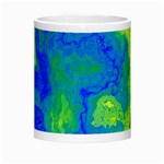 Neon Green Blue Grunge Texture Pattern Morph Mugs Center