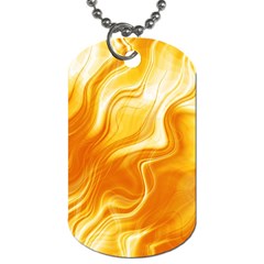 Gold Flames Pattern Dog Tag (one Side) by SpinnyChairDesigns