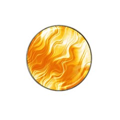 Gold Flames Pattern Hat Clip Ball Marker (10 Pack) by SpinnyChairDesigns