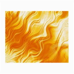 Gold Flames Pattern Small Glasses Cloth by SpinnyChairDesigns