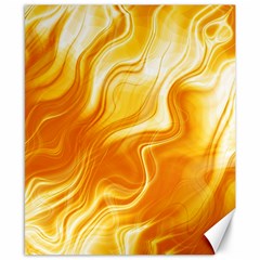 Gold Flames Pattern Canvas 8  X 10  by SpinnyChairDesigns