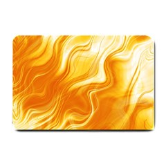 Gold Flames Pattern Small Doormat  by SpinnyChairDesigns