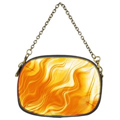 Gold Flames Pattern Chain Purse (one Side) by SpinnyChairDesigns