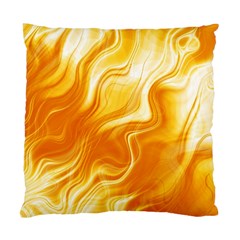 Gold Flames Pattern Standard Cushion Case (two Sides) by SpinnyChairDesigns