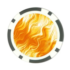 Gold Flames Pattern Poker Chip Card Guard (10 Pack) by SpinnyChairDesigns