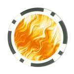 Gold Flames Pattern Poker Chip Card Guard (10 pack) Front