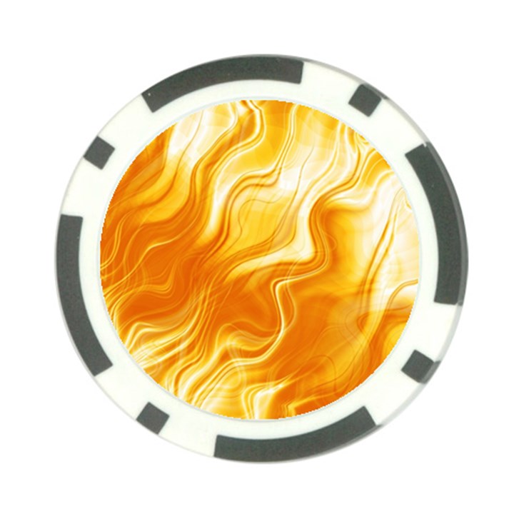 Gold Flames Pattern Poker Chip Card Guard (10 pack)