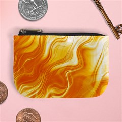 Gold Flames Pattern Mini Coin Purse by SpinnyChairDesigns