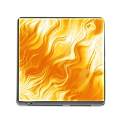 Gold Flames Pattern Memory Card Reader (square 5 Slot) by SpinnyChairDesigns