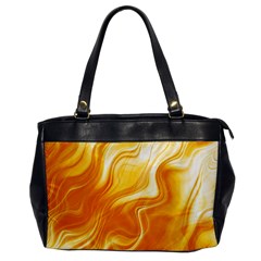 Gold Flames Pattern Oversize Office Handbag by SpinnyChairDesigns