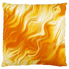 Gold Flames Pattern Standard Flano Cushion Case (one Side)