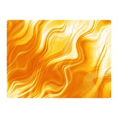 Gold Flames Pattern Double Sided Flano Blanket (mini)  by SpinnyChairDesigns