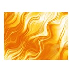 Gold Flames Pattern Double Sided Flano Blanket (Mini)  35 x27  Blanket Back