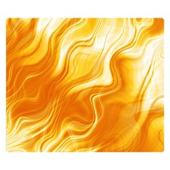 Gold Flames Pattern Double Sided Flano Blanket (small)  by SpinnyChairDesigns