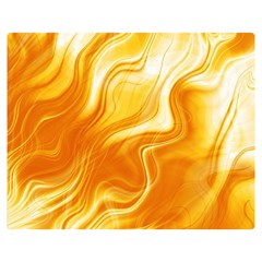 Gold Flames Pattern Double Sided Flano Blanket (medium)  by SpinnyChairDesigns