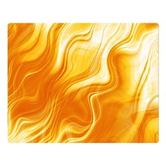 Gold Flames Pattern Double Sided Flano Blanket (large)  by SpinnyChairDesigns