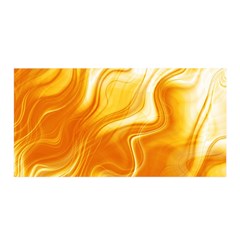 Gold Flames Pattern Satin Wrap by SpinnyChairDesigns