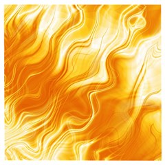 Gold Flames Pattern Wooden Puzzle Square by SpinnyChairDesigns