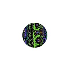 Green And Black Abstract Pattern 1  Mini Buttons by SpinnyChairDesigns