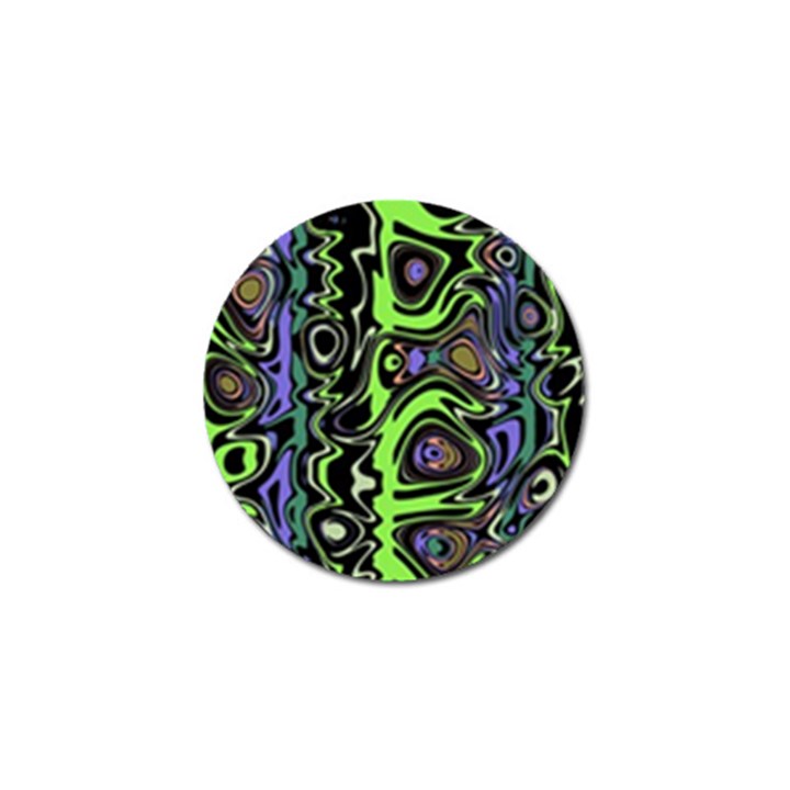 Green and Black Abstract Pattern Golf Ball Marker (10 pack)