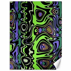 Green And Black Abstract Pattern Canvas 36  X 48  by SpinnyChairDesigns