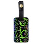 Green and Black Abstract Pattern Luggage Tag (one side) Front