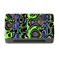 Green And Black Abstract Pattern Memory Card Reader With Cf by SpinnyChairDesigns