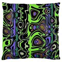 Green And Black Abstract Pattern Standard Flano Cushion Case (two Sides) by SpinnyChairDesigns