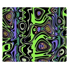 Green And Black Abstract Pattern Double Sided Flano Blanket (small)  by SpinnyChairDesigns