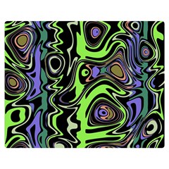 Green And Black Abstract Pattern Double Sided Flano Blanket (medium)  by SpinnyChairDesigns