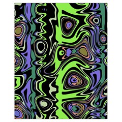 Green And Black Abstract Pattern Drawstring Bag (small) by SpinnyChairDesigns