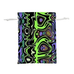 Green And Black Abstract Pattern Lightweight Drawstring Pouch (s) by SpinnyChairDesigns