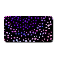 Purple Stars On Black Pattern Medium Bar Mats by SpinnyChairDesigns