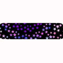 Purple Stars On Black Pattern Large Bar Mats by SpinnyChairDesigns