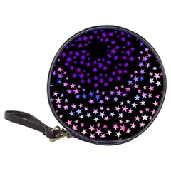 Purple Stars On Black Pattern Classic 20-cd Wallets