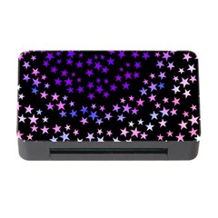 Purple Stars On Black Pattern Memory Card Reader With Cf by SpinnyChairDesigns