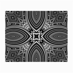 Black And White Intricate Pattern Small Glasses Cloth (2 Sides) by SpinnyChairDesigns